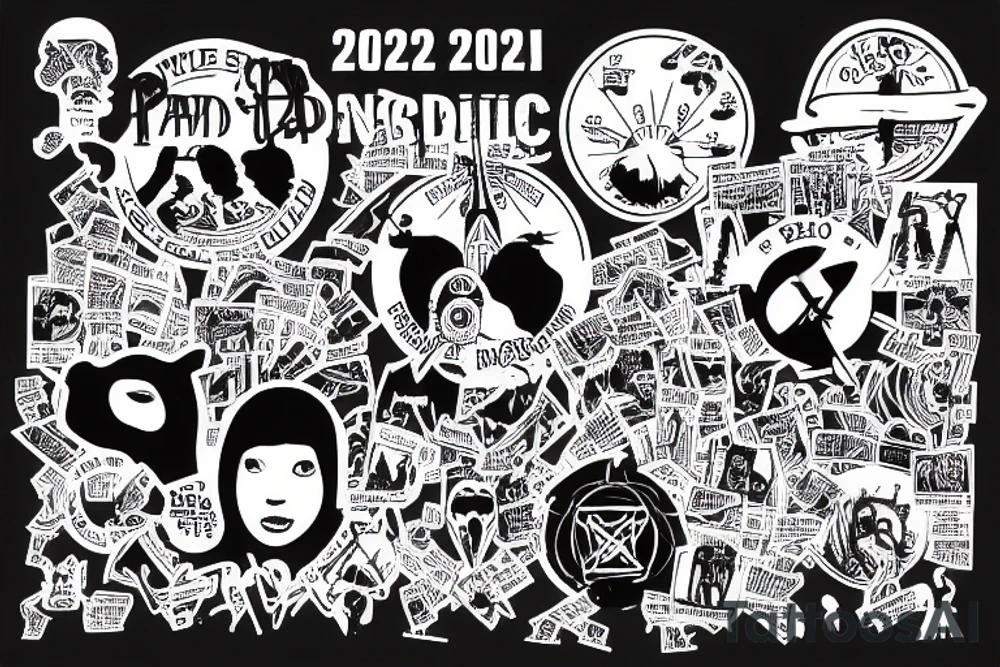 2022, pandemic, world domination, children, panic, sunrise tattoo idea