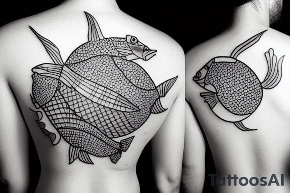 Fish with a funny hat tattoo idea