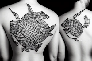 Fish with a funny hat tattoo idea