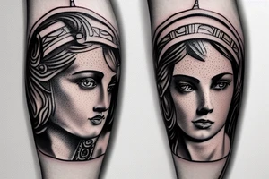 Vase with Achilles on it tattoo idea
