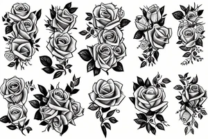 a bouquet of roses tattoo idea