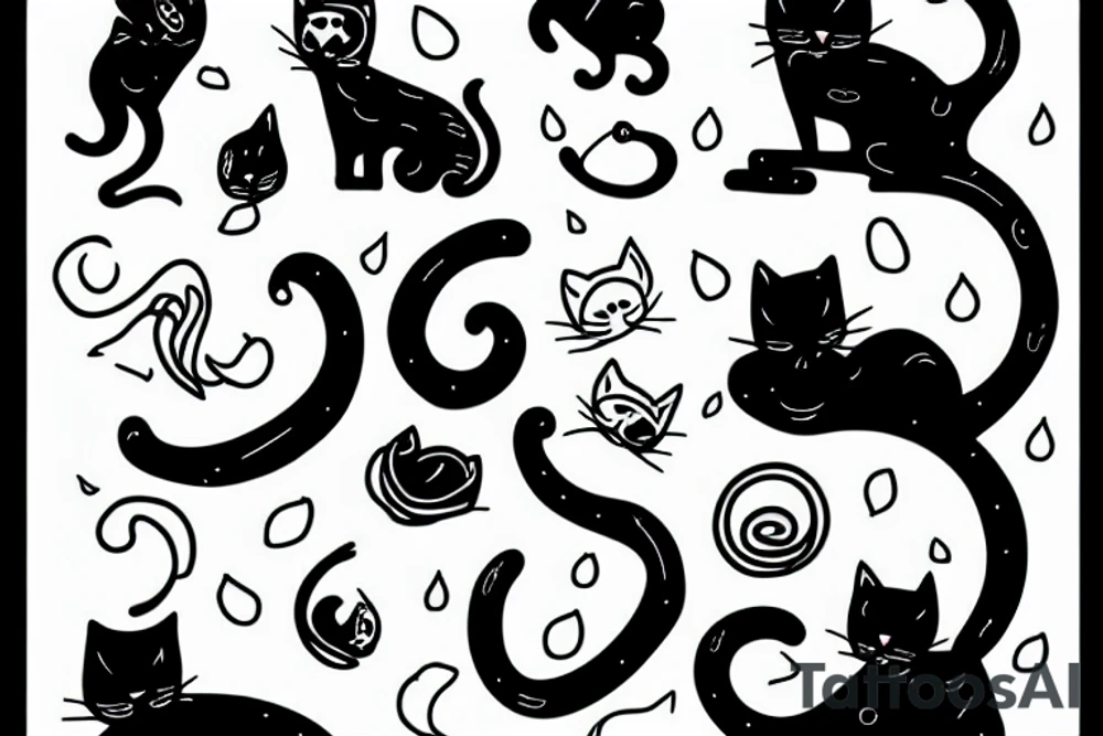 Cat on a broom tattoo idea