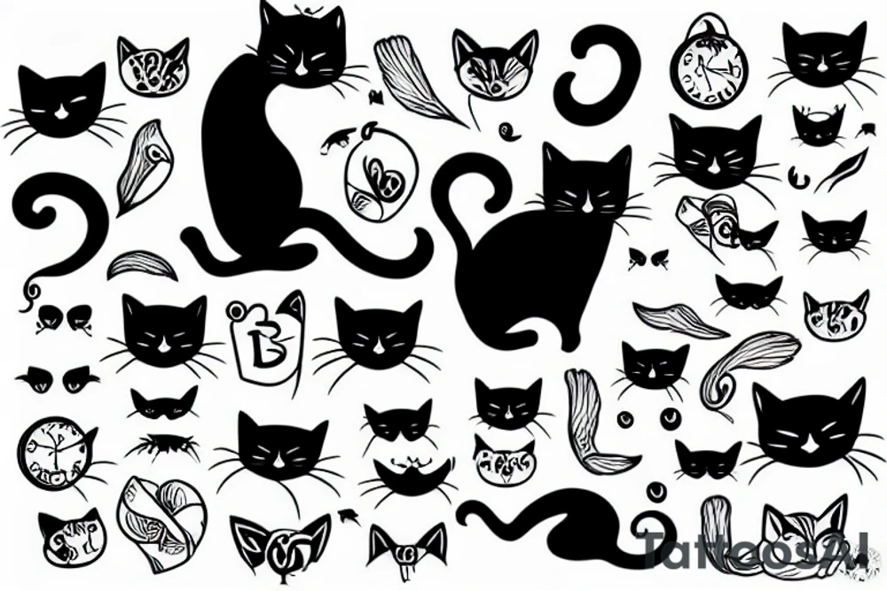 Black Cat tattoo idea