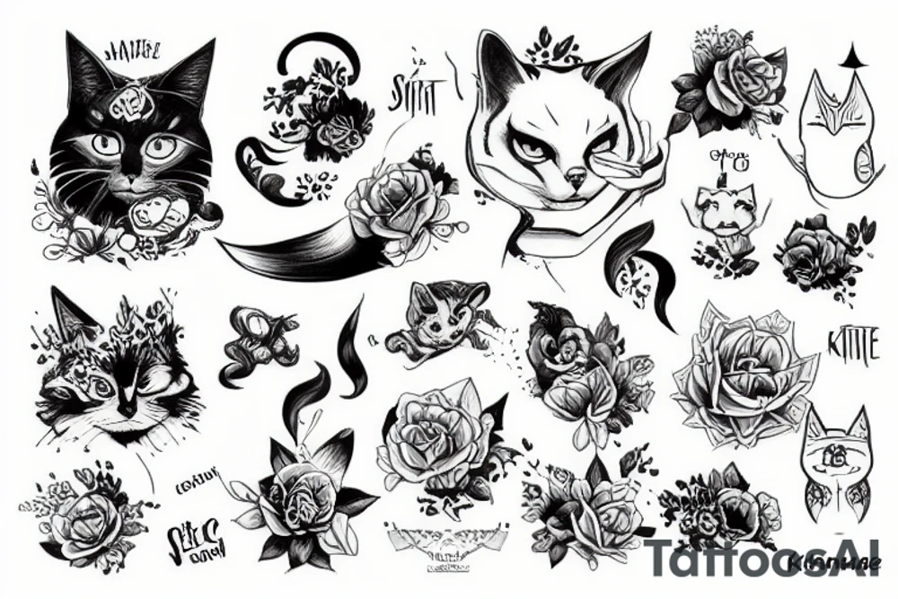 Космический котик tattoo idea