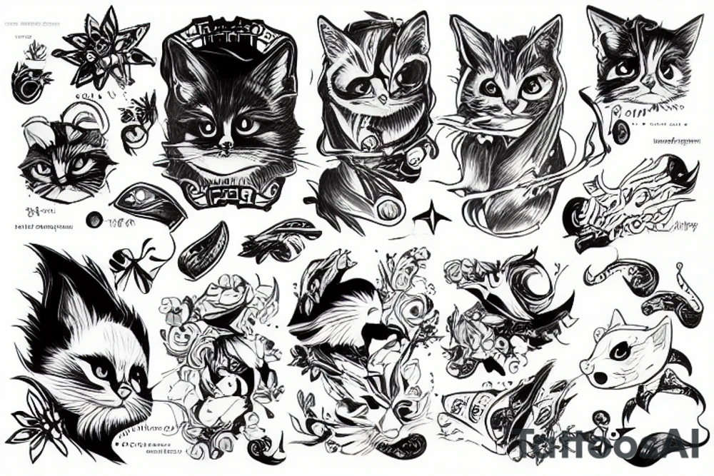 Космический котик tattoo idea