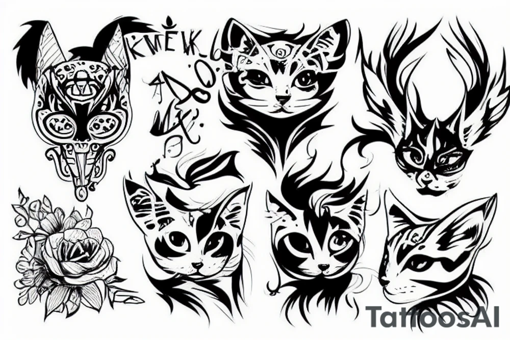 Космический котик tattoo idea
