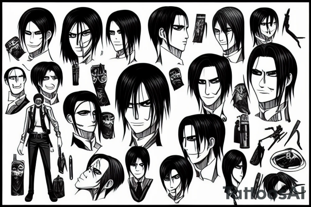 Levi Ackerman from Attack on Titan tattoo idea