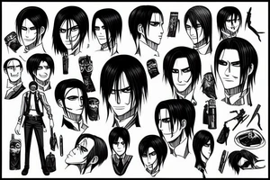 Levi Ackerman from Attack on Titan tattoo idea