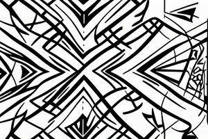 Two Heads in lines kissing tattoo idea