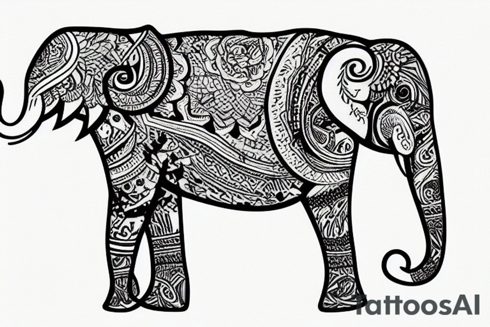 Éléphant tattoo idea