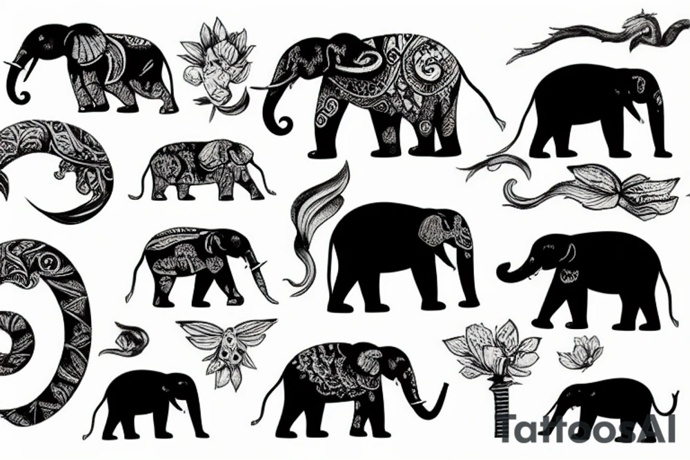 Éléphant tattoo idea