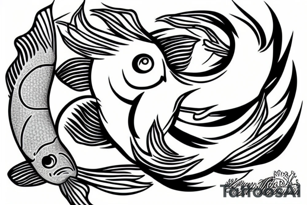 Fish karp tattoo idea