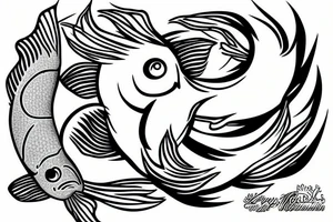 Fish karp tattoo idea