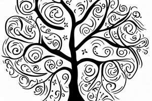 tree with infinity symbol tattoo idea