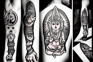 Shiva thandav with Jesus tattoo idea