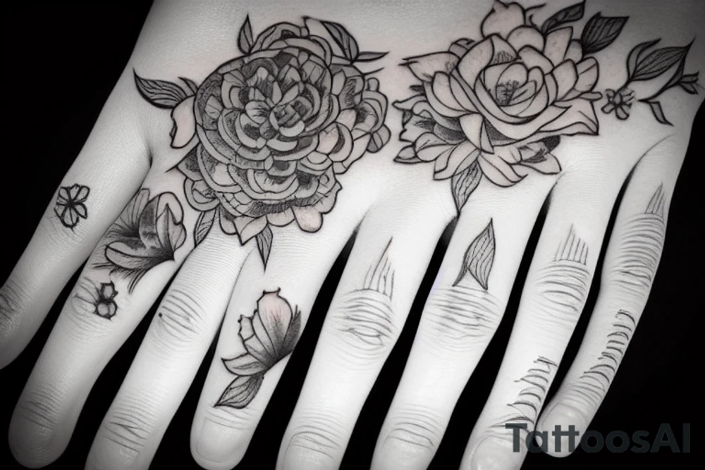 hand poke on finger tattoo idea
