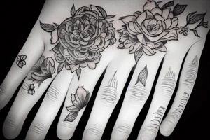 hand poke on finger tattoo idea