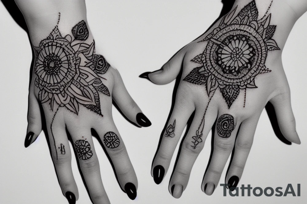 hand poke on finger tattoo idea