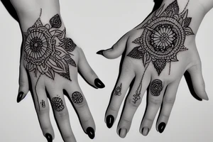 hand poke on finger tattoo idea