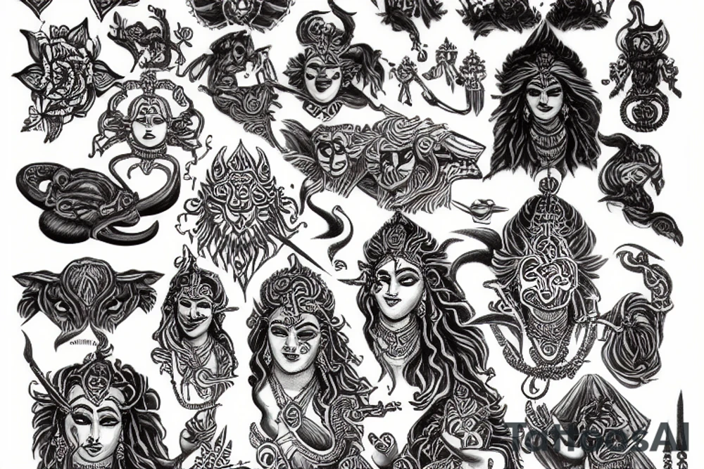 Shiva thandav tattoo idea
