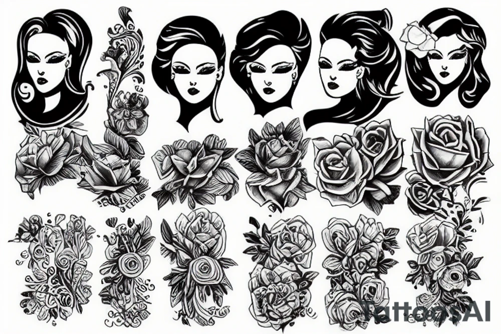 Woman tattoo idea
