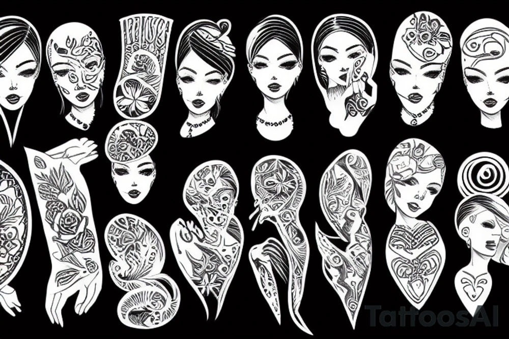 Woman tattoo idea