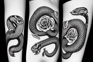 the snake eats the rose tattoo idea