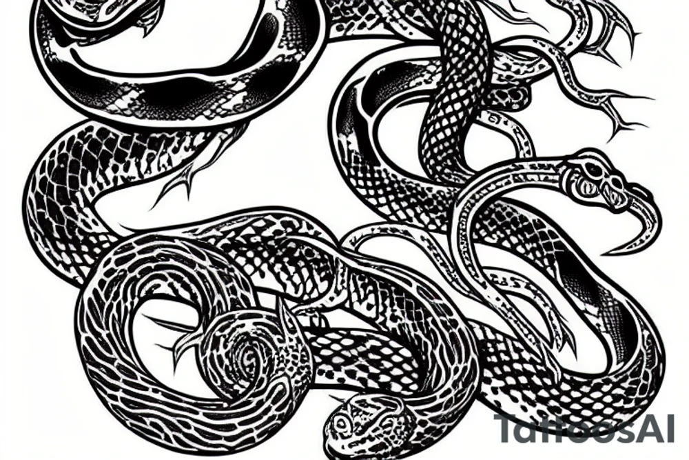 the snake eats the rose tattoo idea
