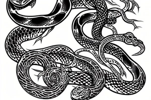the snake eats the rose tattoo idea