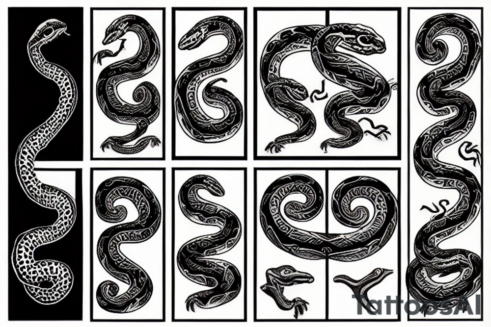 snake bite tattoo idea