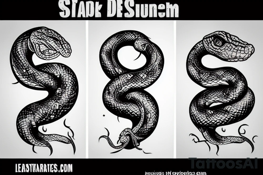 snake bite tattoo idea