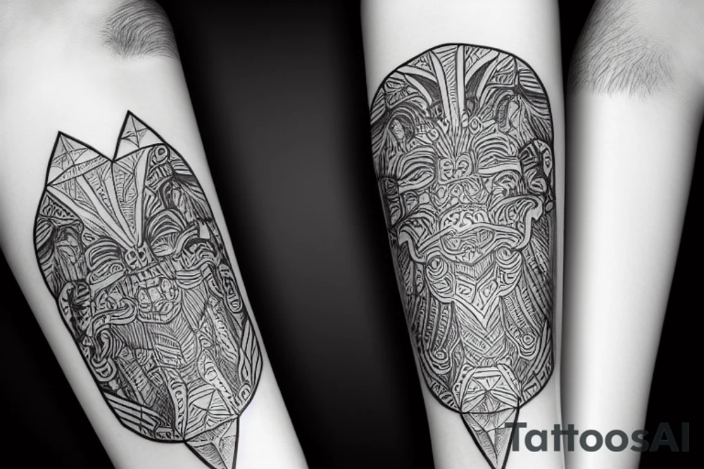 Sketch sleeve black and white neotrad tattoo idea