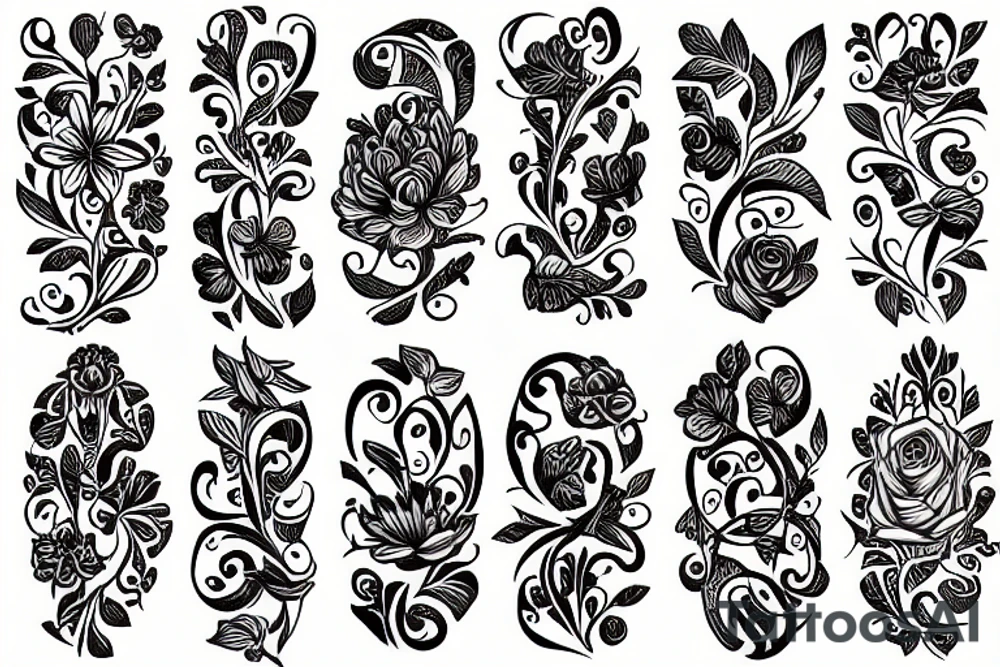 Spine floral tattoo tattoo idea