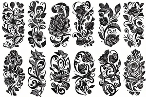 Spine floral tattoo tattoo idea