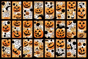 Halloween pumpkin with colorful bubbles tattoo idea