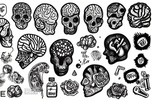 Mix out of a Granate and a brain tattoo idea