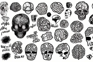 Mix out of a Granate and a brain tattoo idea