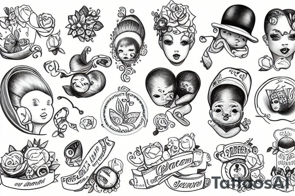 baby on board tattoo idea