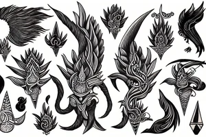 Trishula tattoo idea