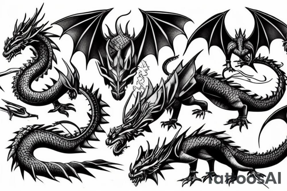 Dragon knight tattoo idea