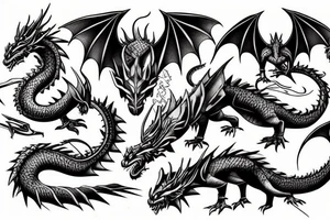 Dragon knight tattoo idea