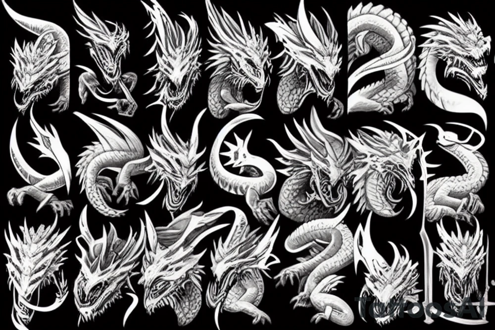 Dragon knight tattoo idea
