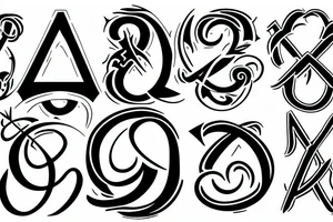 Black Christian alpha Omega tattoo idea