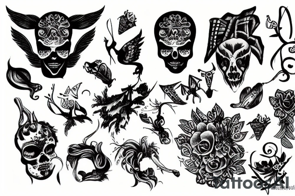 Bizarre paint tattoo idea