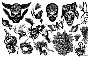 Bizarre paint tattoo idea