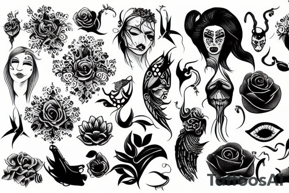 Bizarre paint tattoo idea