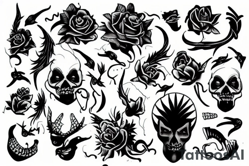 Bizarre paint tattoo idea