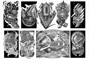 Spaceship tattoo idea