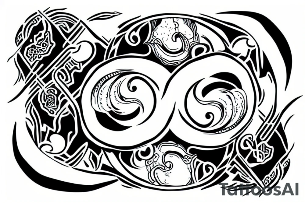 ying yang skorpion tattoo idea