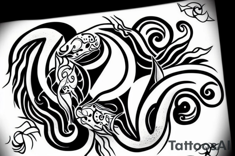 ying yang skorpion tattoo idea